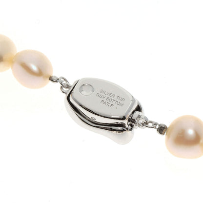 Pearl Pearl Earring set Necklace Silver  107g　Ladies