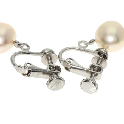 Pearl Pearl Earring set Necklace Silver  107g　Ladies