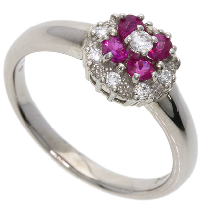 STAR JEWELRY   Ring Ruby Diamond K18 White Gold Ladies