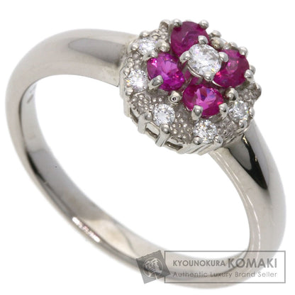 STAR JEWELRY   Ring Ruby Diamond K18 White Gold Ladies