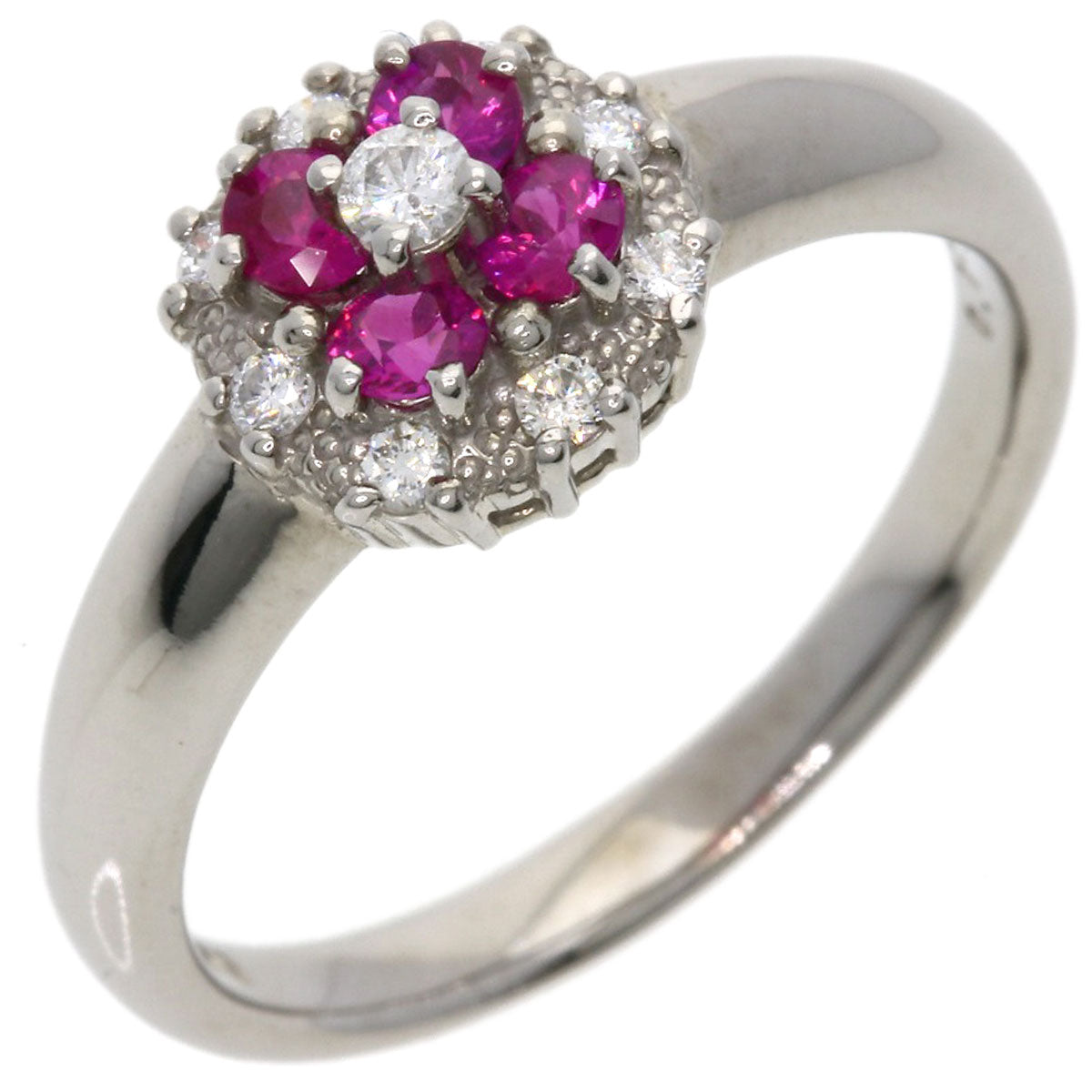 STAR JEWELRY   Ring Ruby Diamond K18 White Gold Ladies