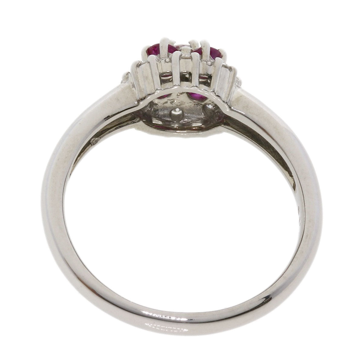 STAR JEWELRY   Ring Ruby Diamond K18 White Gold Ladies