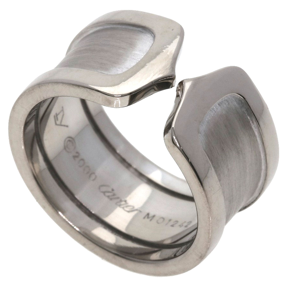 CARTIER   Ring C2リング LM #50 K18 White Gold Ladies