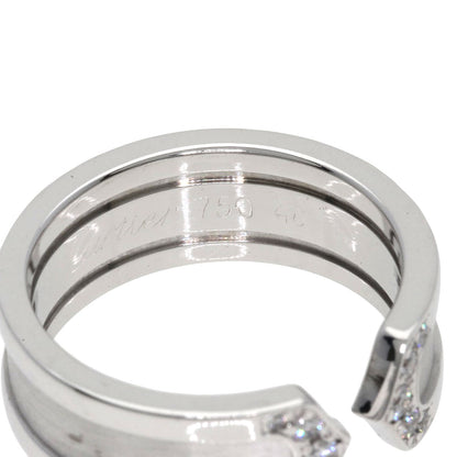 CARTIER   Ring C2 ring Diamond # 48 K18 White Gold Ladies