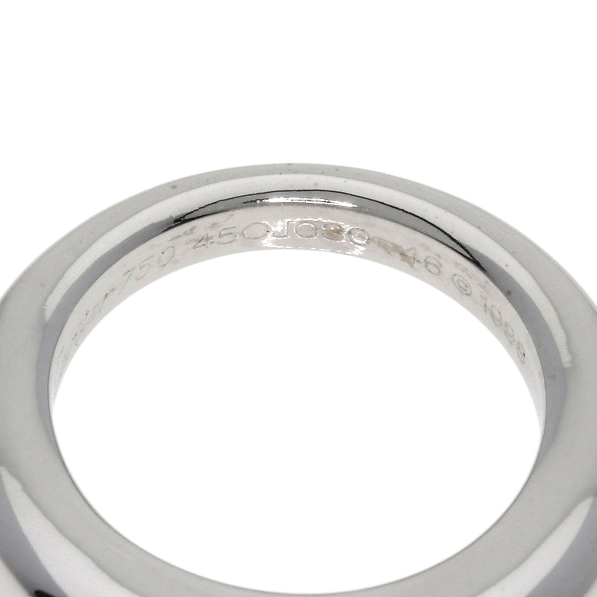 CARTIER   Ring C de Solitaire Diamond #46 K18 White Gold Ladies