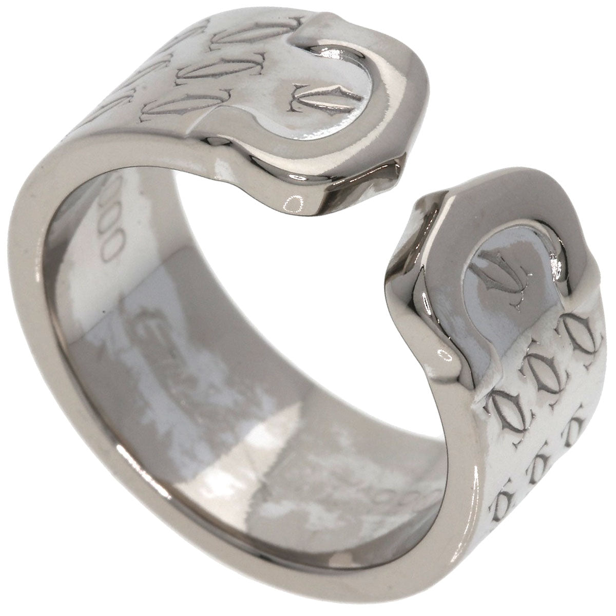 CARTIER   Ring 2C Ring 2000 Christmas Limited #50 K18 White Gold Ladies