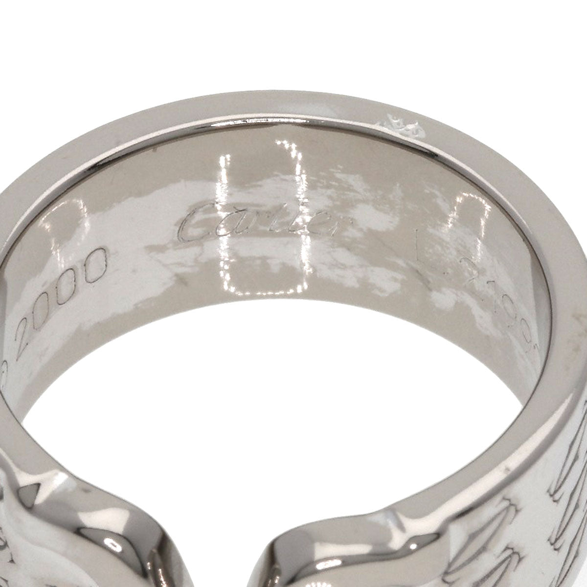 CARTIER   Ring 2C Ring 2000 Christmas Limited #50 K18 White Gold Ladies