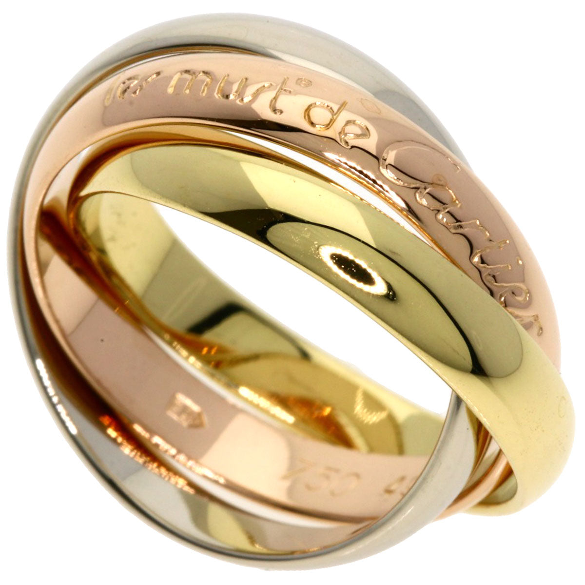 CARTIER   Ring Trinity #49 K18 Yellow Gold 18K Pink GoldLadies