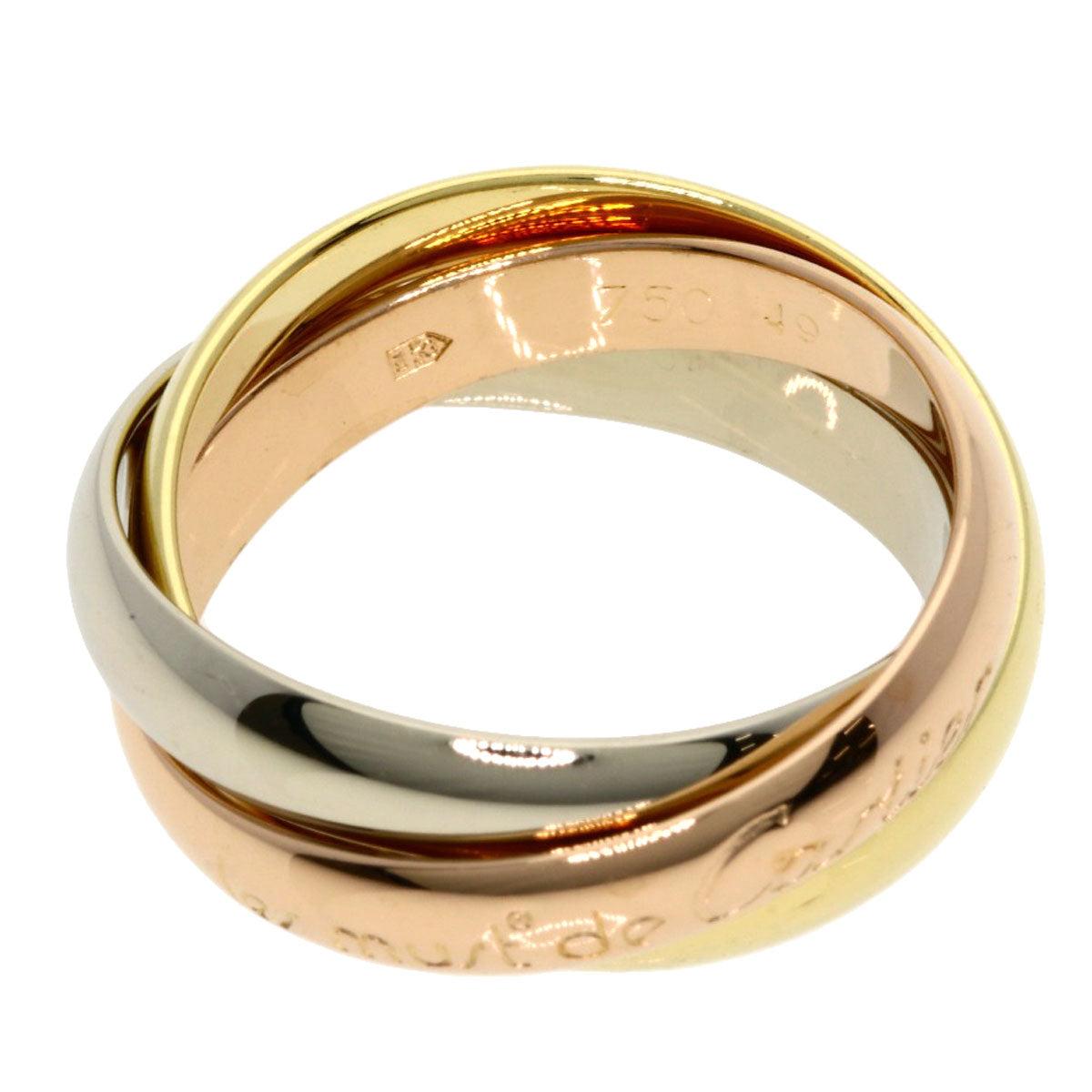 CARTIER   Ring Trinity #49 K18 Yellow Gold 18K Pink GoldLadies