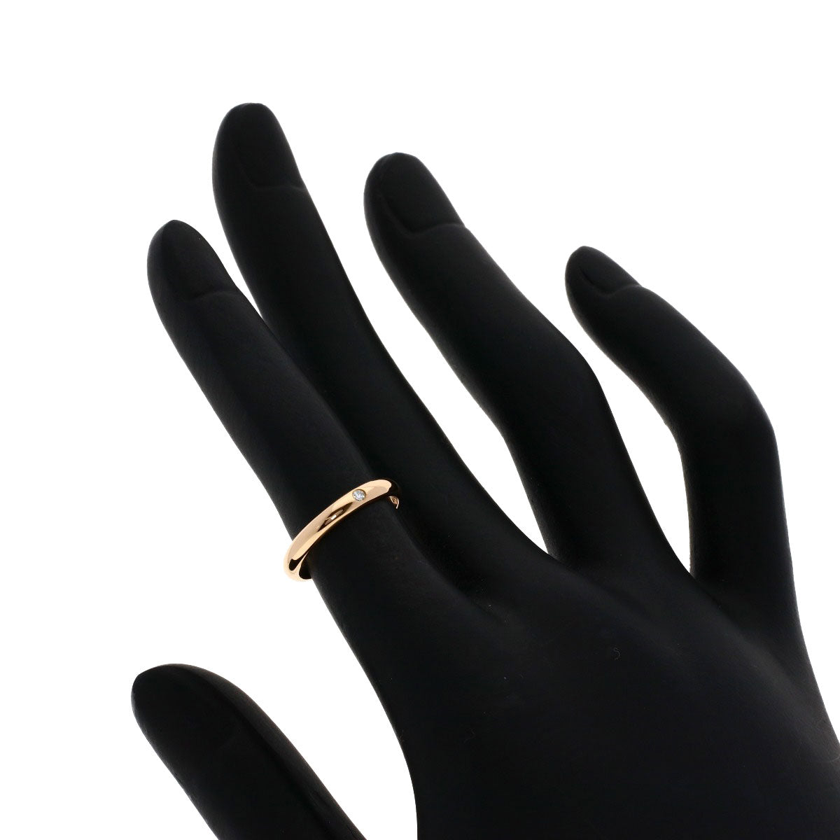 CARTIER   Ring 1895 Wedding 1P Diamond #46 K18 Pink Gold Ladies