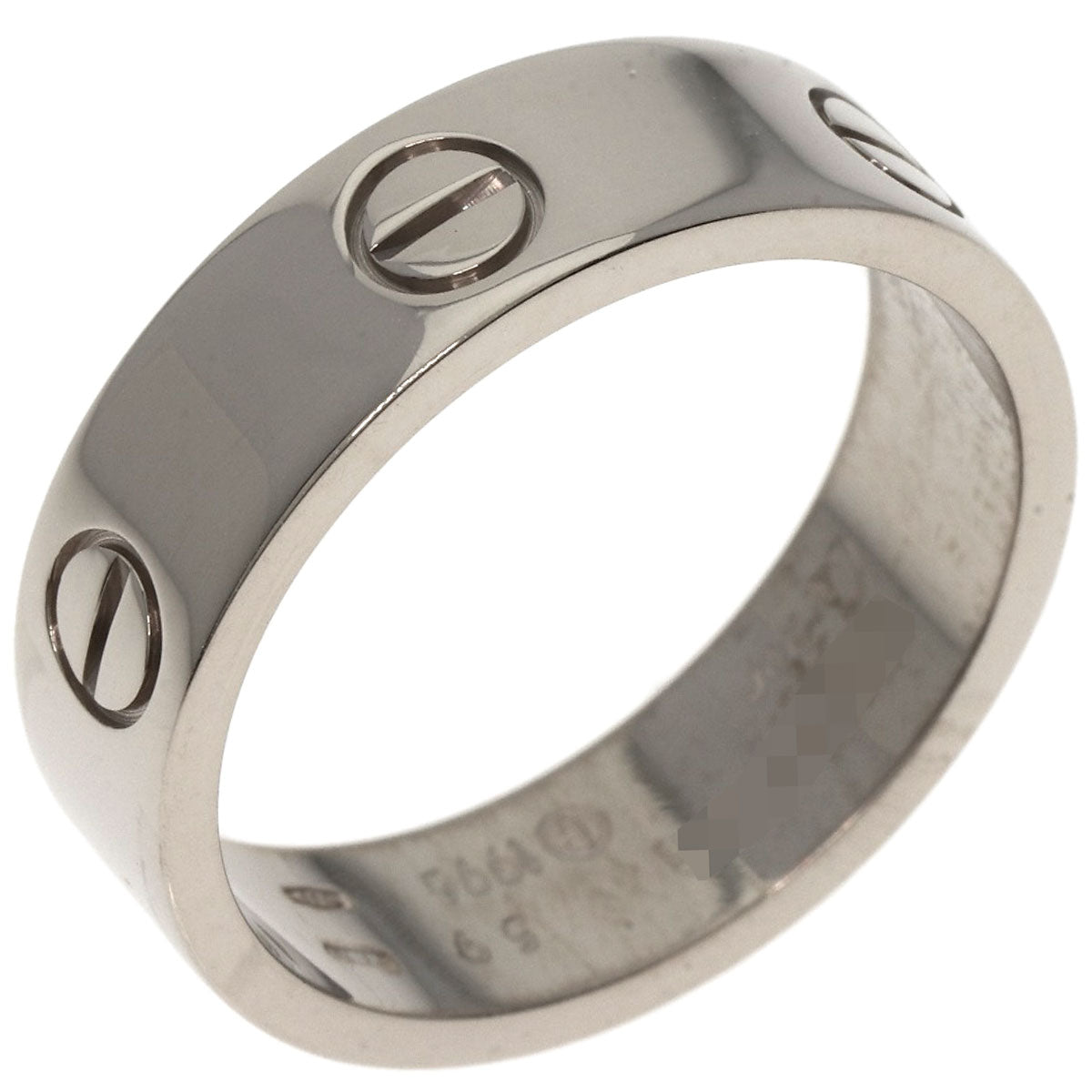 CARTIER   love ring #59 Ring  K18 White Gold unisex [Used]