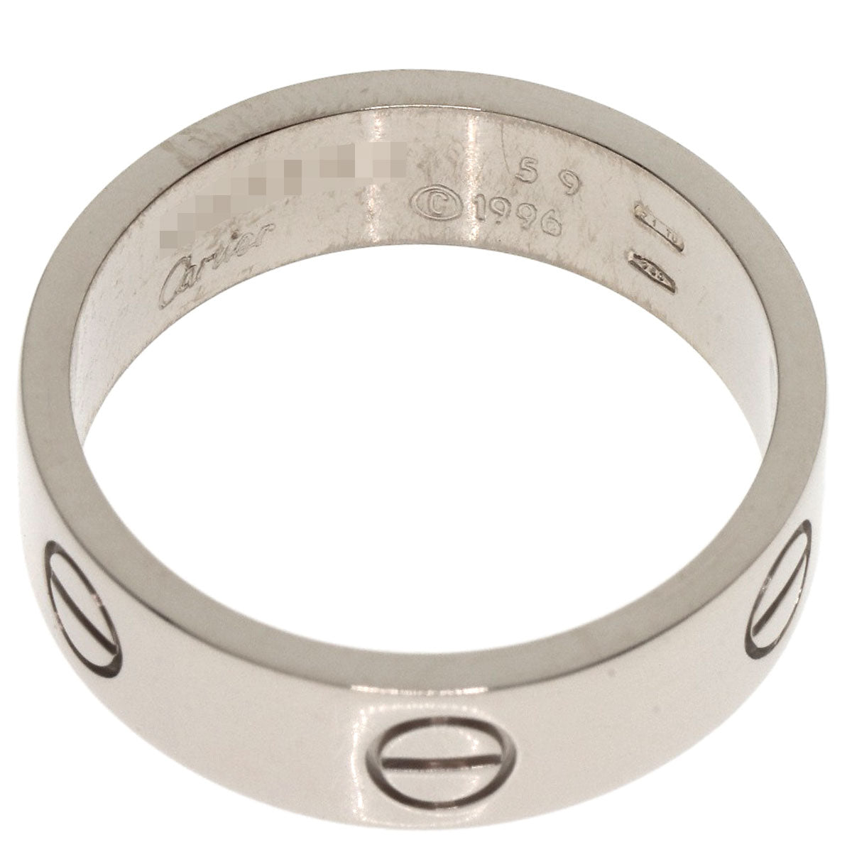 CARTIER   love ring #59 Ring  K18 White Gold unisex [Used]