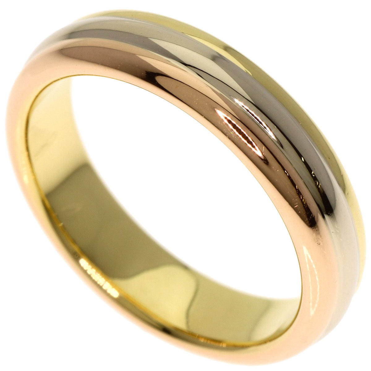 CARTIER Three color # 50 Ring K18 Yellow Gold 18K Pink GoldLadies [Used]