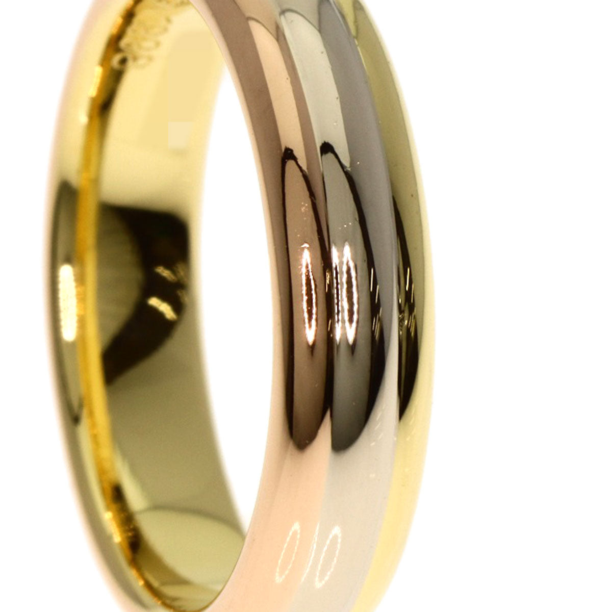 CARTIER Three color # 50 Ring K18 Yellow Gold 18K Pink GoldLadies [Used]