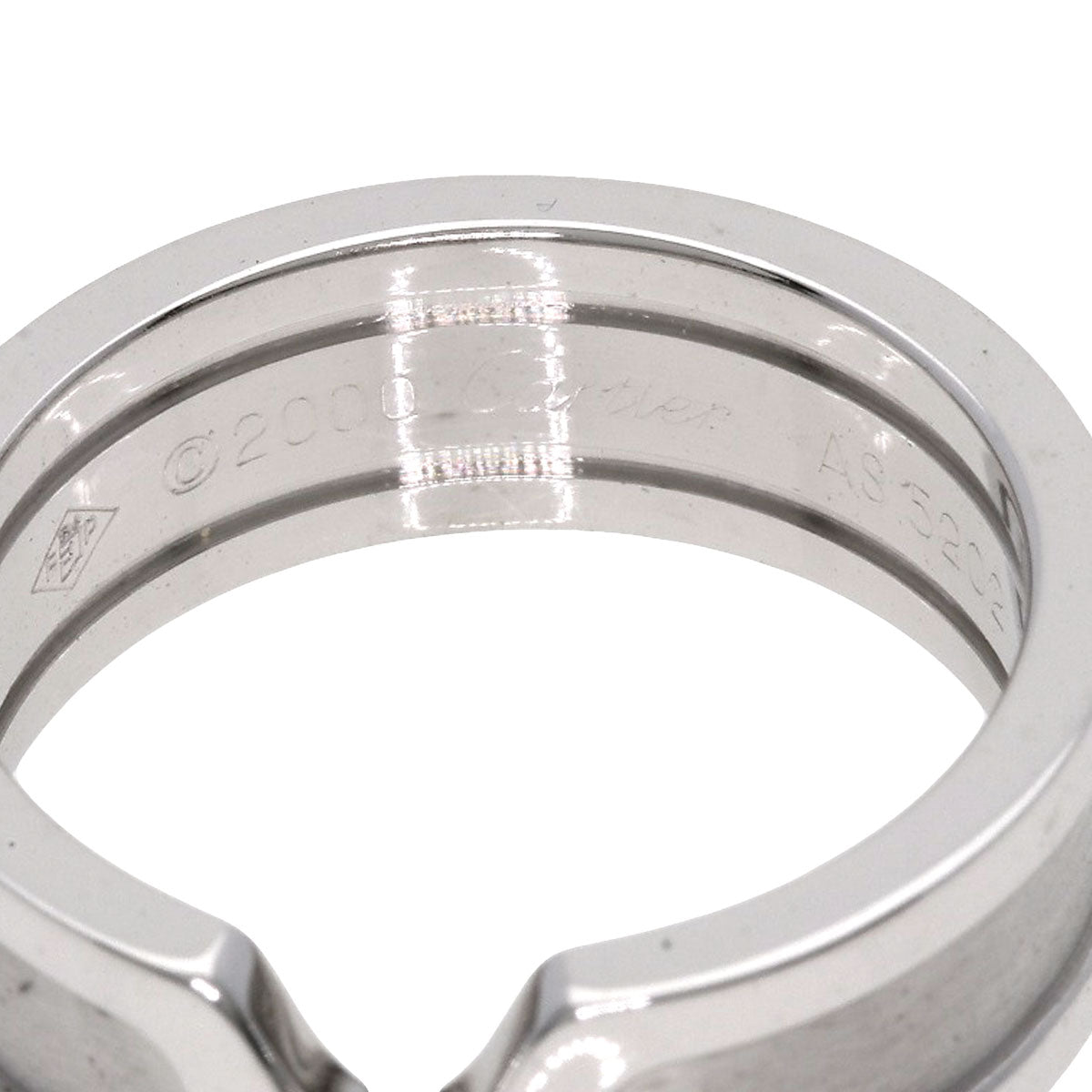 CARTIER   Ring C2 ring # 52 K18 White Gold Ladies