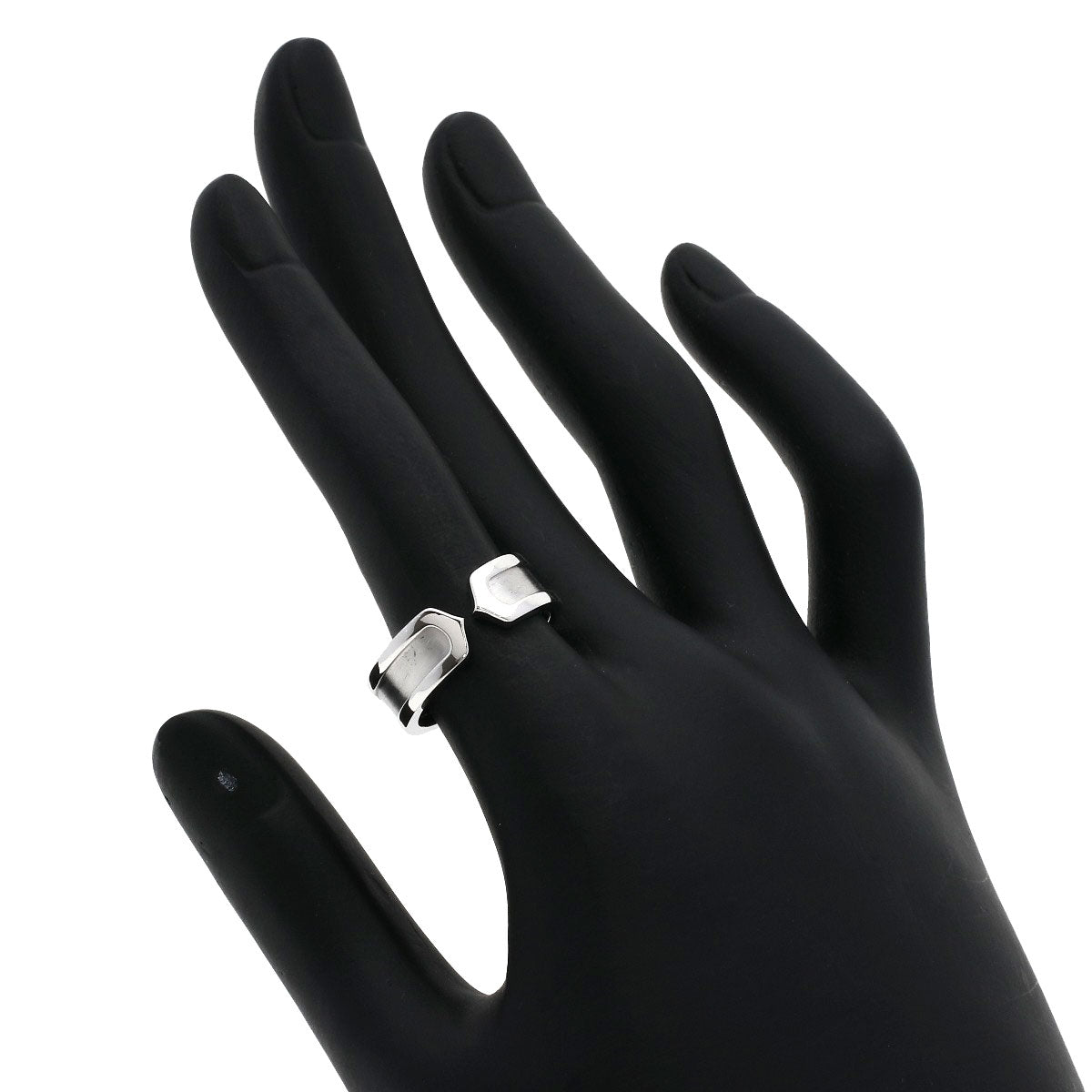 CARTIER   Ring C2 ring # 52 K18 White Gold Ladies