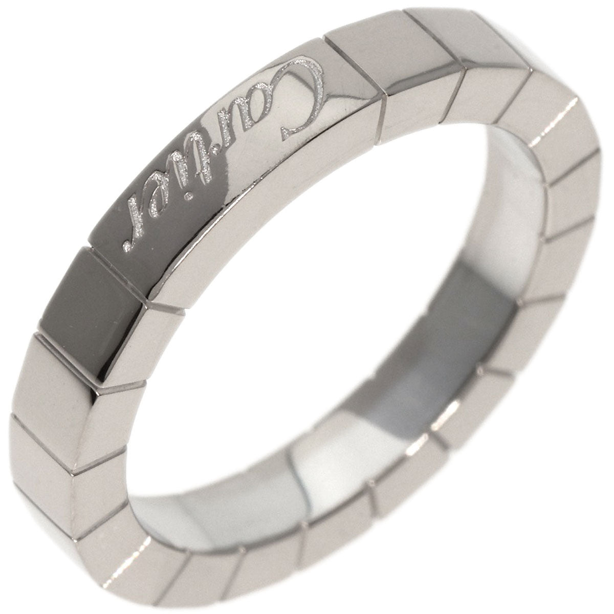 CARTIER   Ring Lanière ring #49 K18 White Gold Ladies