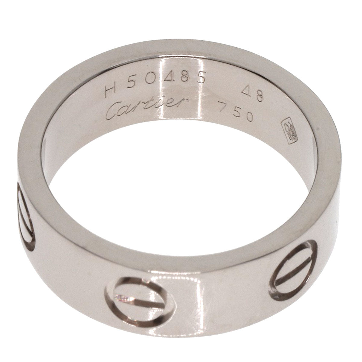 CARTIER   Ring love ring #48 K18 White Gold Ladies