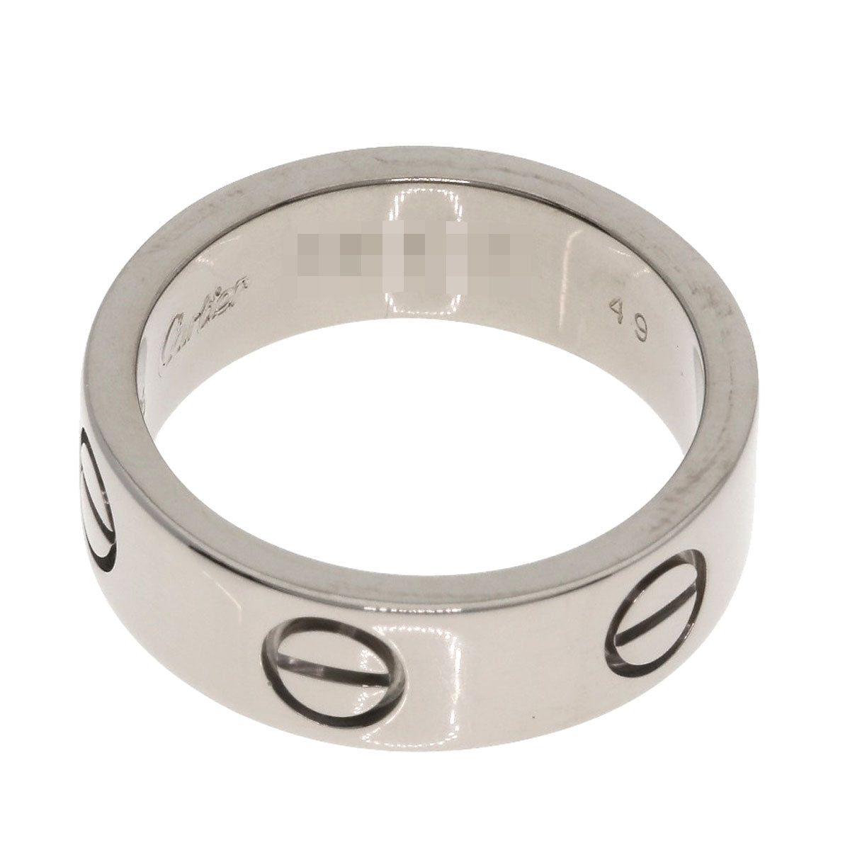 CARTIER love ring #49 Ring K18 White Gold Ladies [Used]