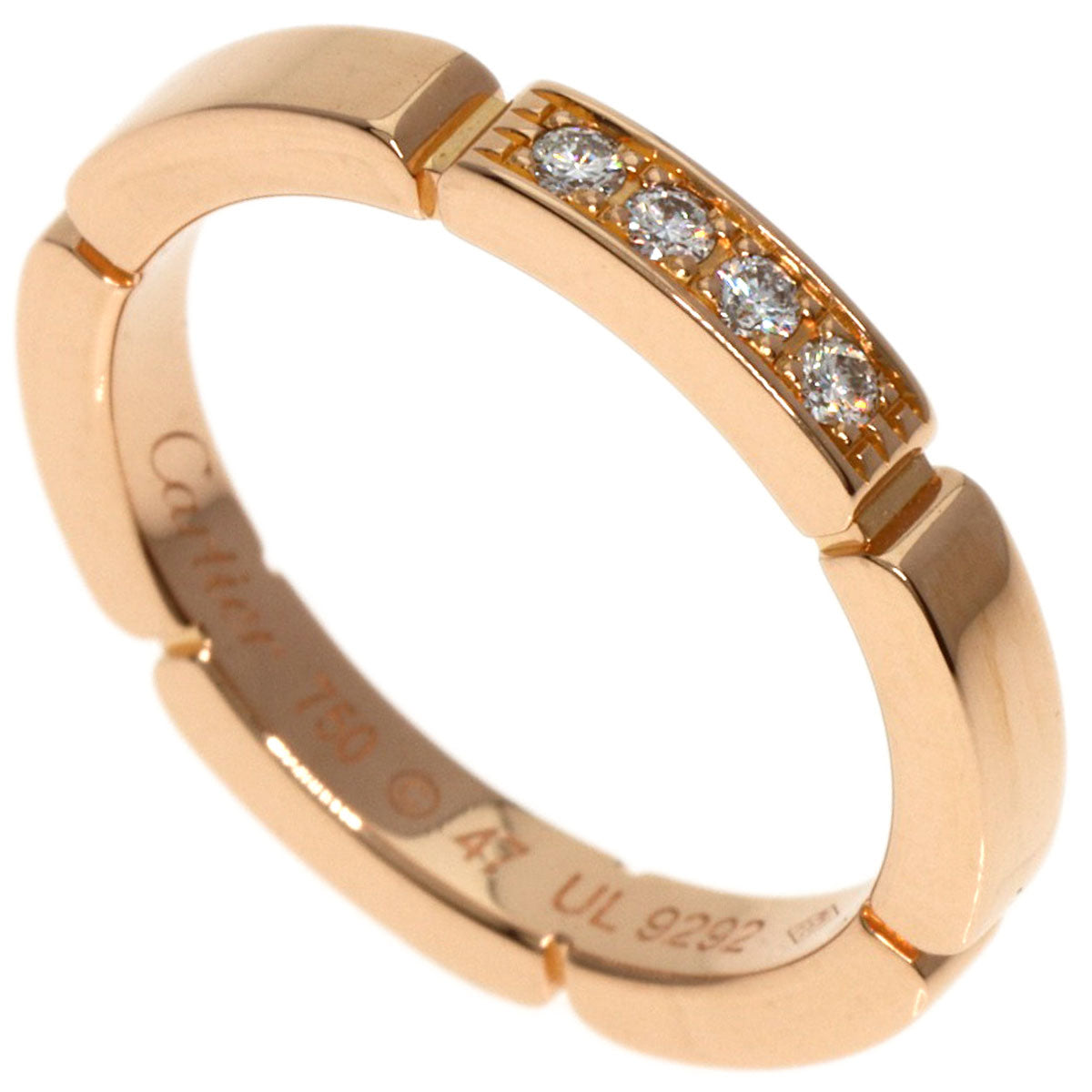 CARTIER   Ring Maillon PANTHERE Diamond # 47 K18 Pink Gold Ladies