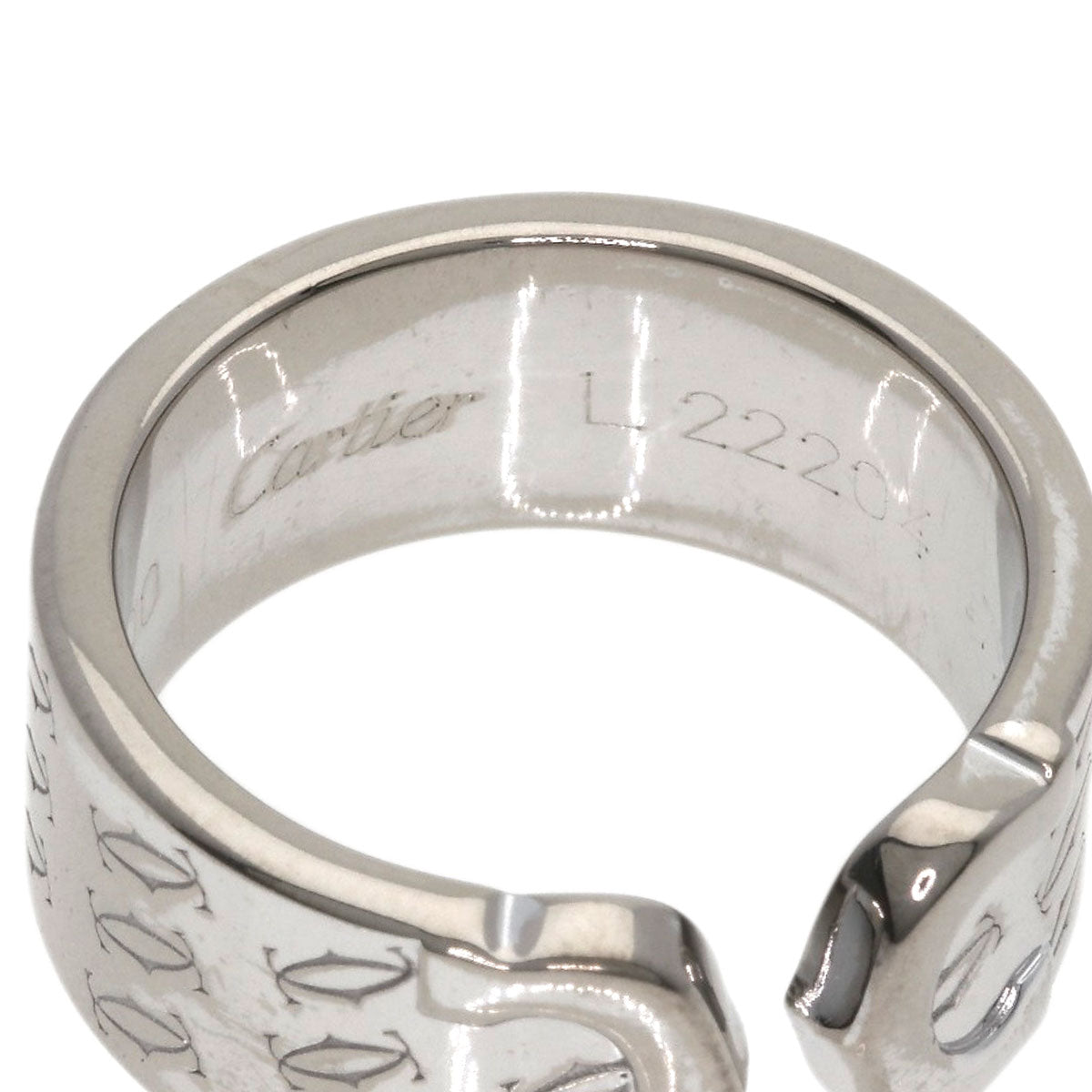 CARTIER   Ring 2C Ring Christmas 2000 #51 K18 White Gold Ladies