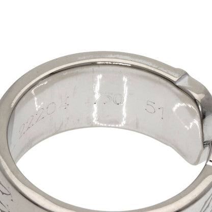 CARTIER   Ring 2C Ring Christmas 2000 #51 K18 White Gold Ladies