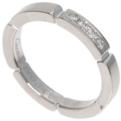 CARTIER   Ring Mayon PANTHERE 4P Diamond # 48 K18 White Gold Ladies