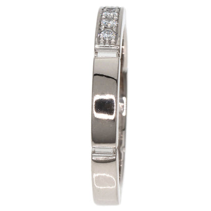 CARTIER   Ring Mayon PANTHERE 4P Diamond # 48 K18 White Gold Ladies