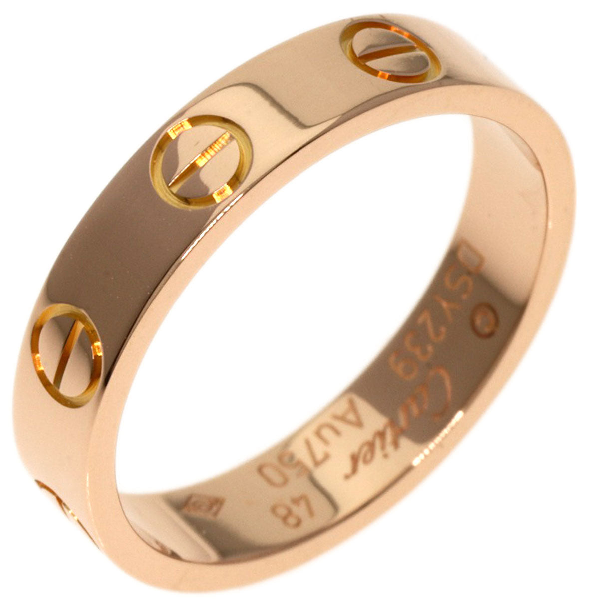 CARTIER   Ring mini love ring #48 K18 Pink Gold Ladies