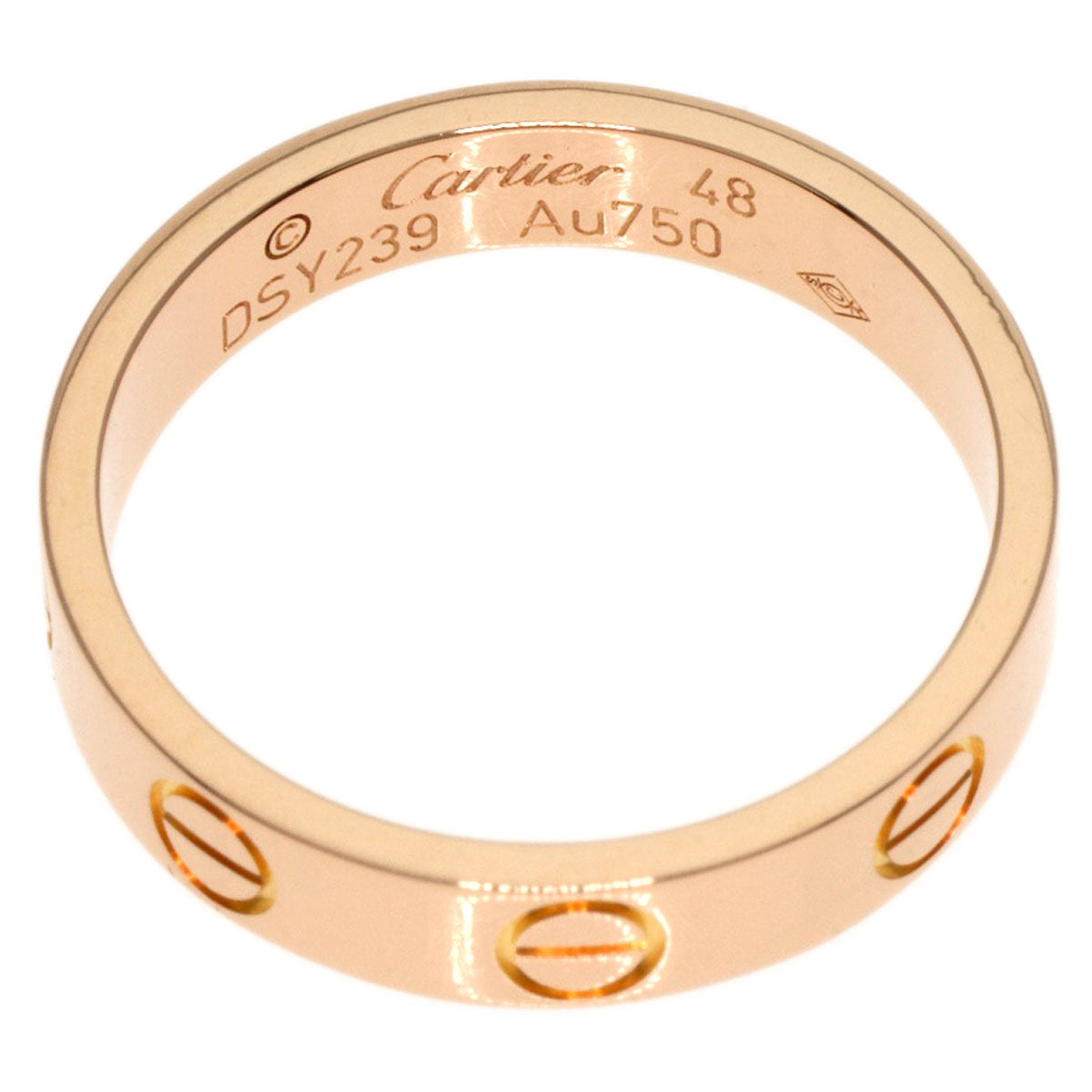 CARTIER   Ring mini love ring #48 K18 Pink Gold Ladies