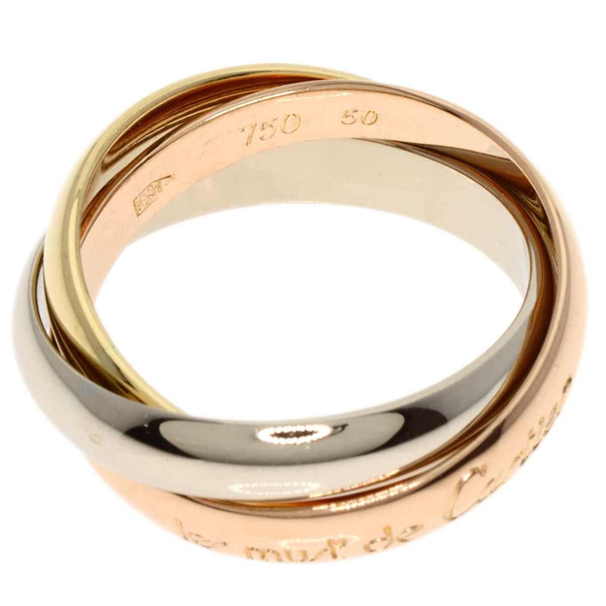 CARTIER   Ring Trinity #50 K18 Yellow Gold K18 White GoldLadies