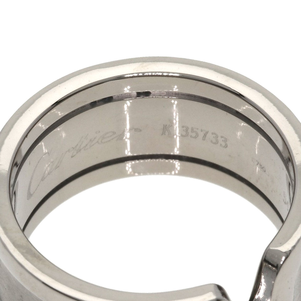 CARTIER   Ring C2 ring LM # 54 K18 White Gold Ladies