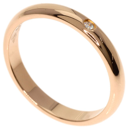 CARTIER   Ring 1P Diamond Classic Wedding #47 K18 Pink Gold Ladies