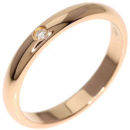 CARTIER   Ring 1P Diamond Classic Wedding #47 K18 Pink Gold Ladies