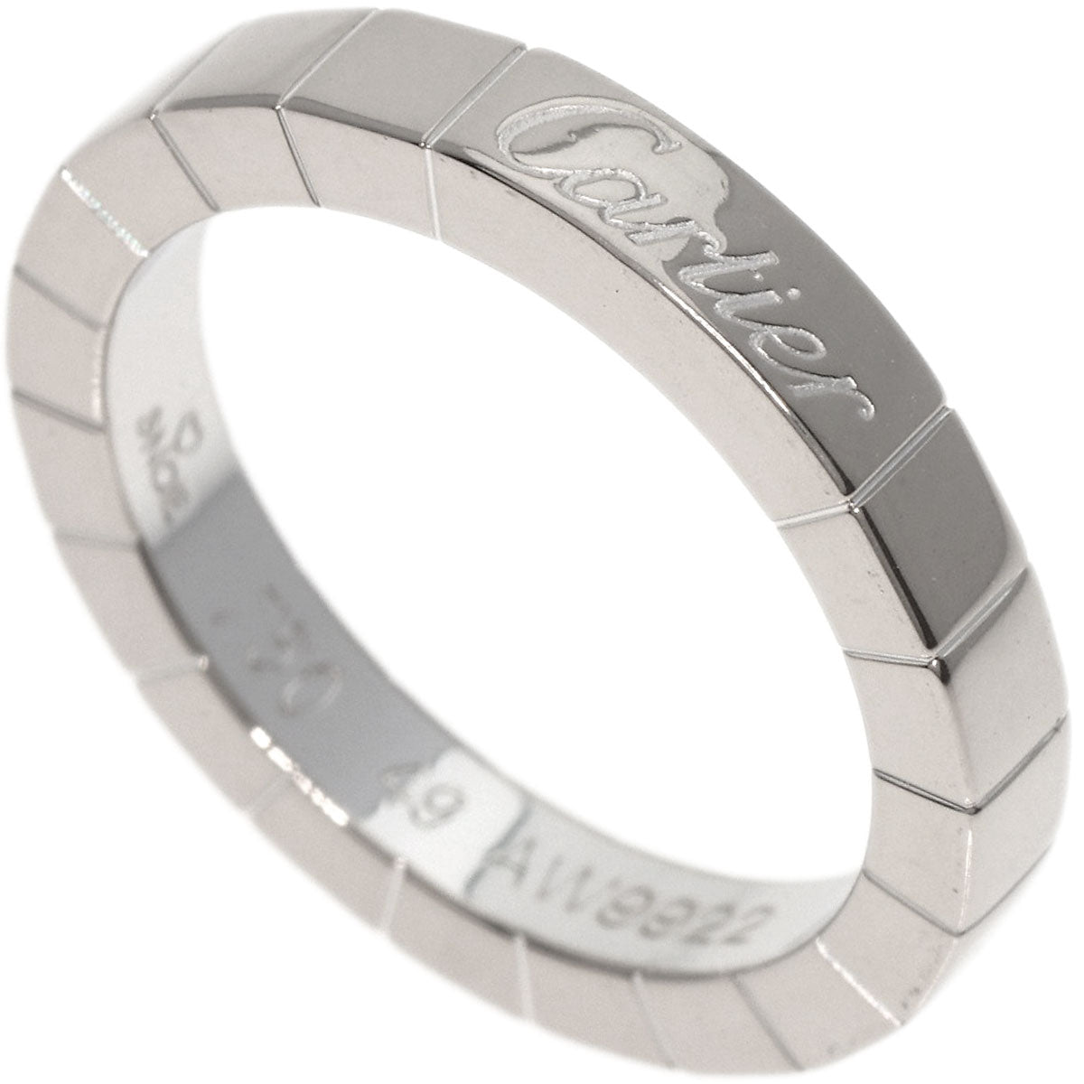 CARTIER   Ring Lanière ring #49 K18 White Gold Ladies