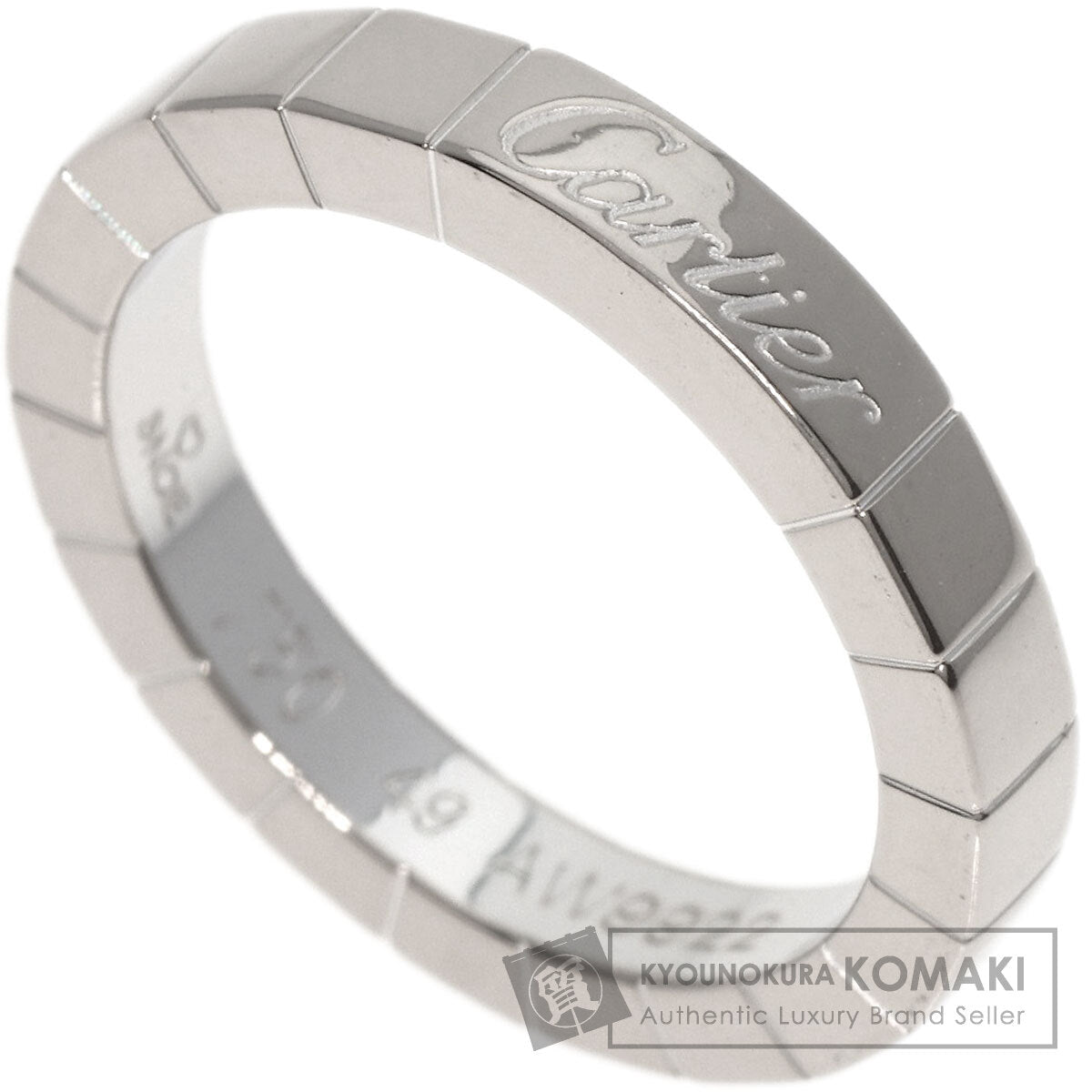 CARTIER   Ring Lanière ring #49 K18 White Gold Ladies