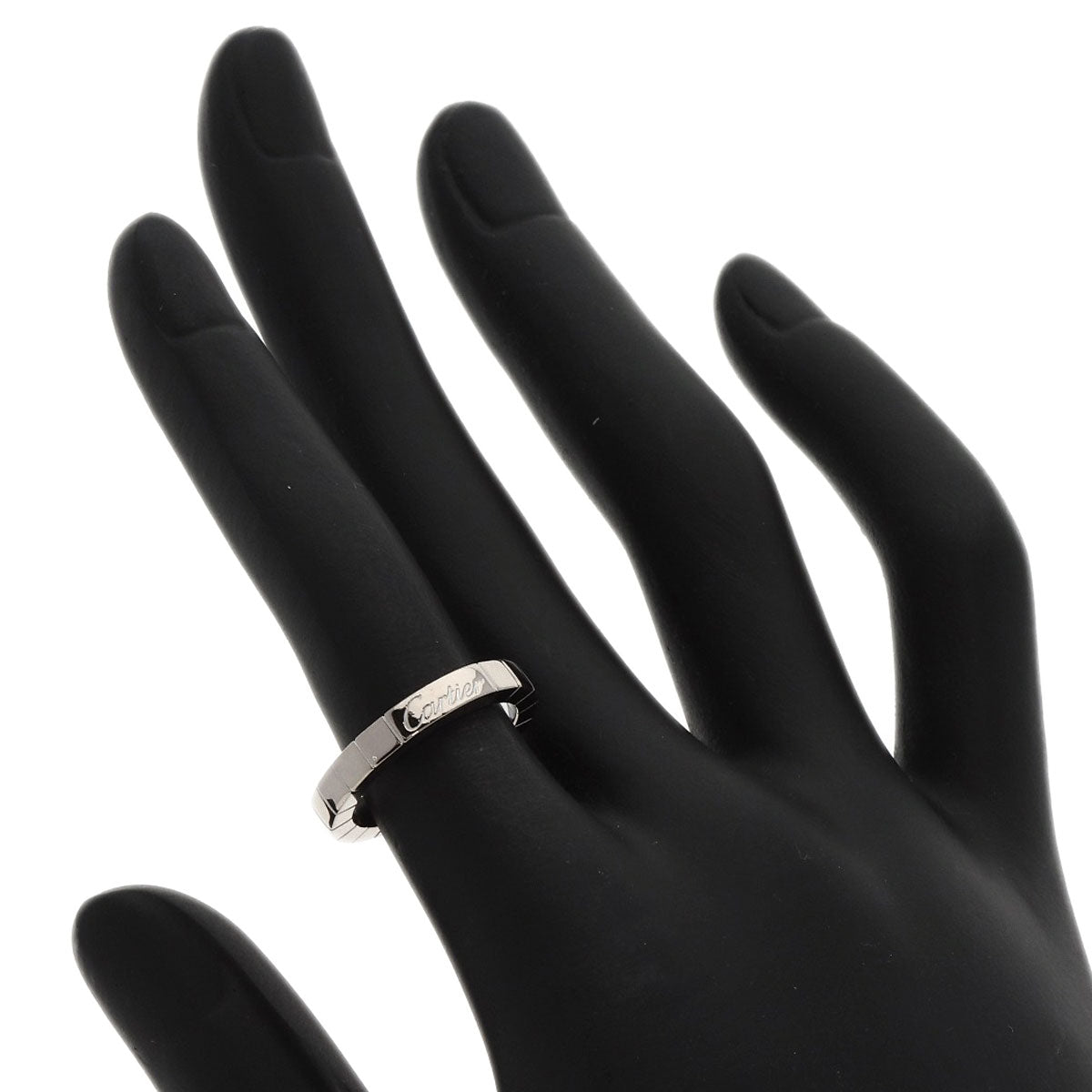 CARTIER   Ring Lanière ring #49 K18 White Gold Ladies