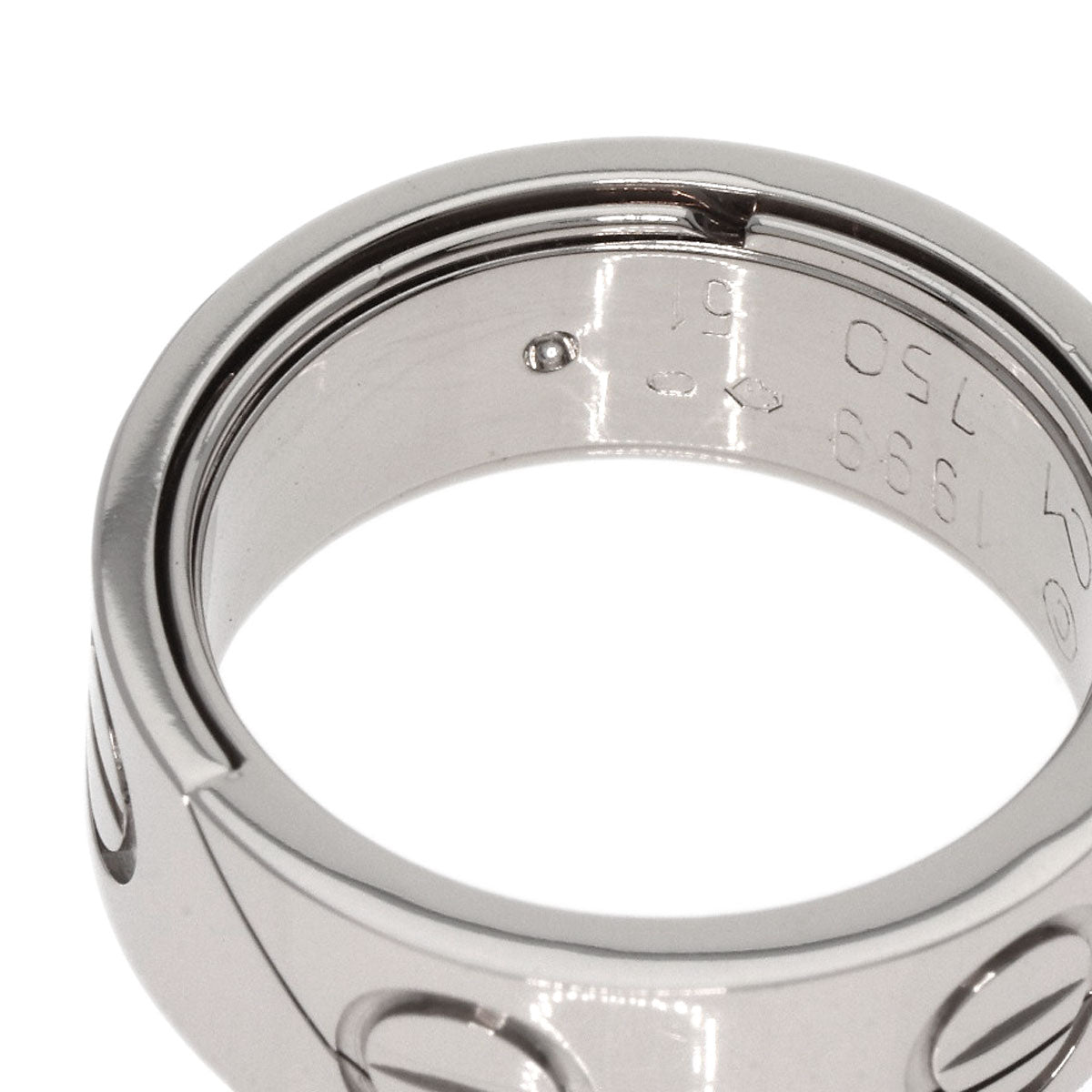 CARTIER   Ring Astro love ring 1999 Christmas limited edition #51 K18 White Gold Ladies