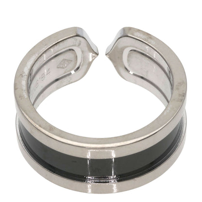 CARTIER   Ring C2 ring black lacquer # 55 K18 White Gold Ladies