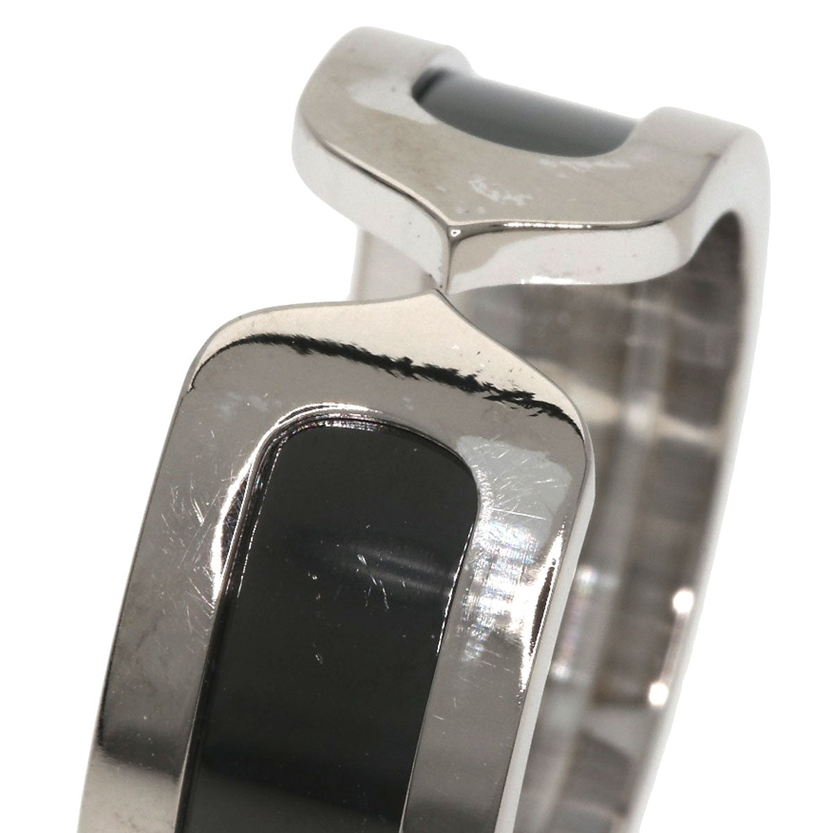 CARTIER   Ring C2 ring black lacquer # 55 K18 White Gold Ladies