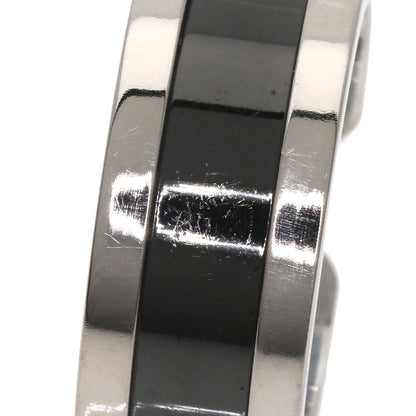 CARTIER   Ring C2 ring black lacquer # 55 K18 White Gold Ladies