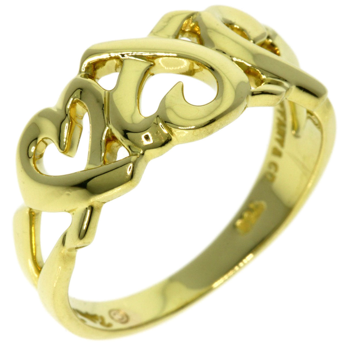 TIFFANY&Co.   Ring Triple rubbing heart K18 Yellow Gold Ladies