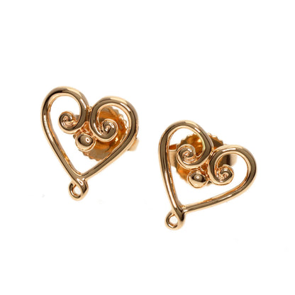 TIFFANY&Co.   earring Venice Goldoni Heart K18 Pink Gold Ladies