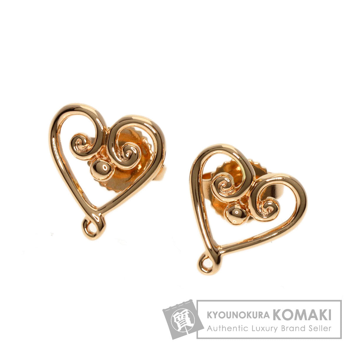 TIFFANY&Co.   earring Venice Goldoni Heart K18 Pink Gold Ladies