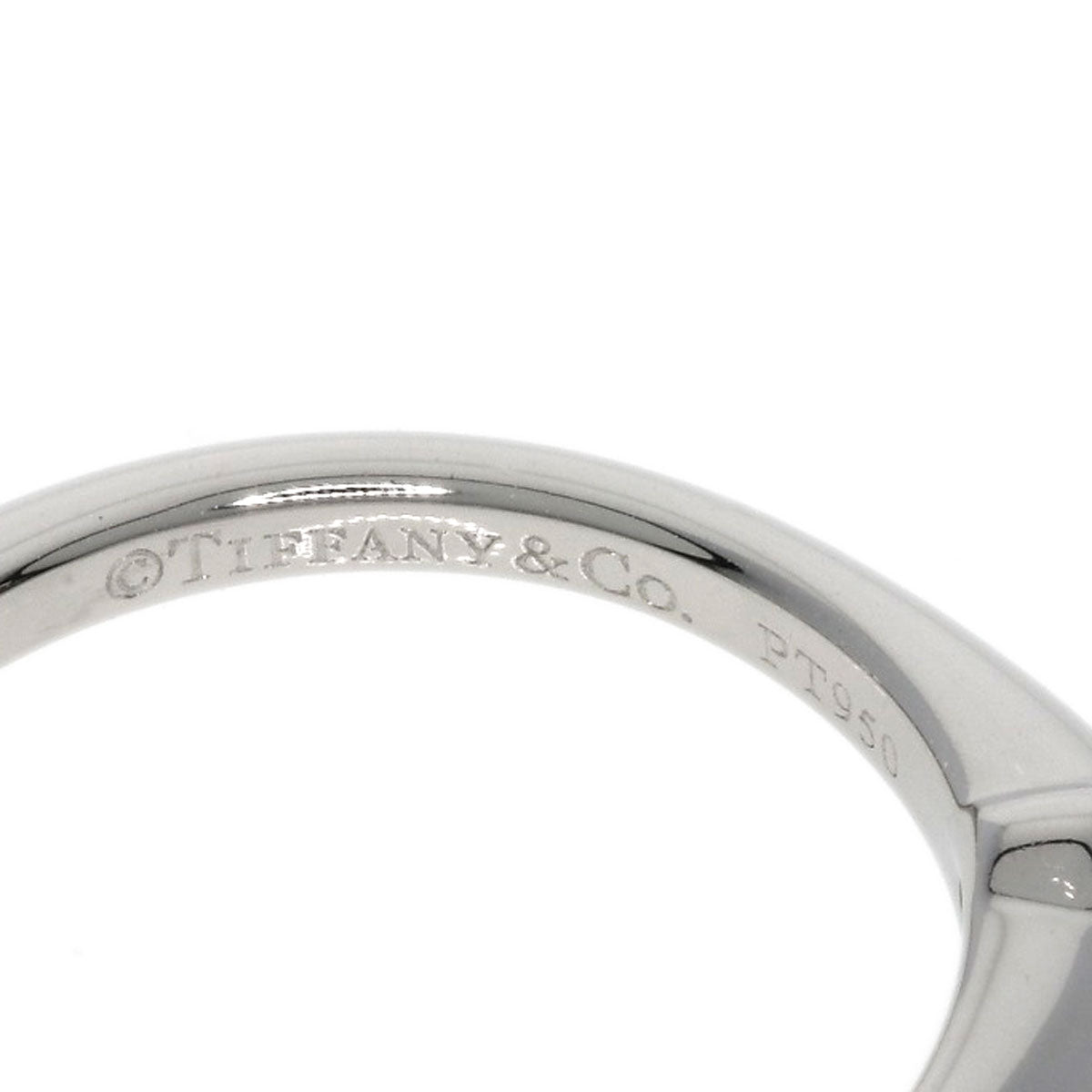 TIFFANY&Co.   Ring Solitaire Knife Edge Diamond Platinum PT950 Ladies