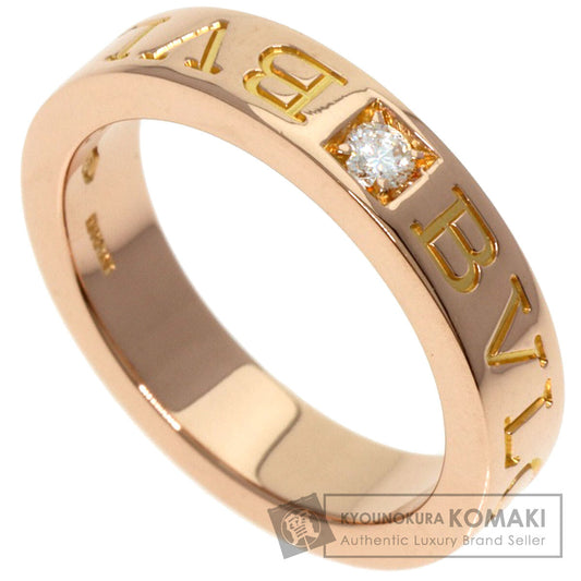 BVLGARI   Ring Double logo 1P Diamond K18 Pink Gold Ladies