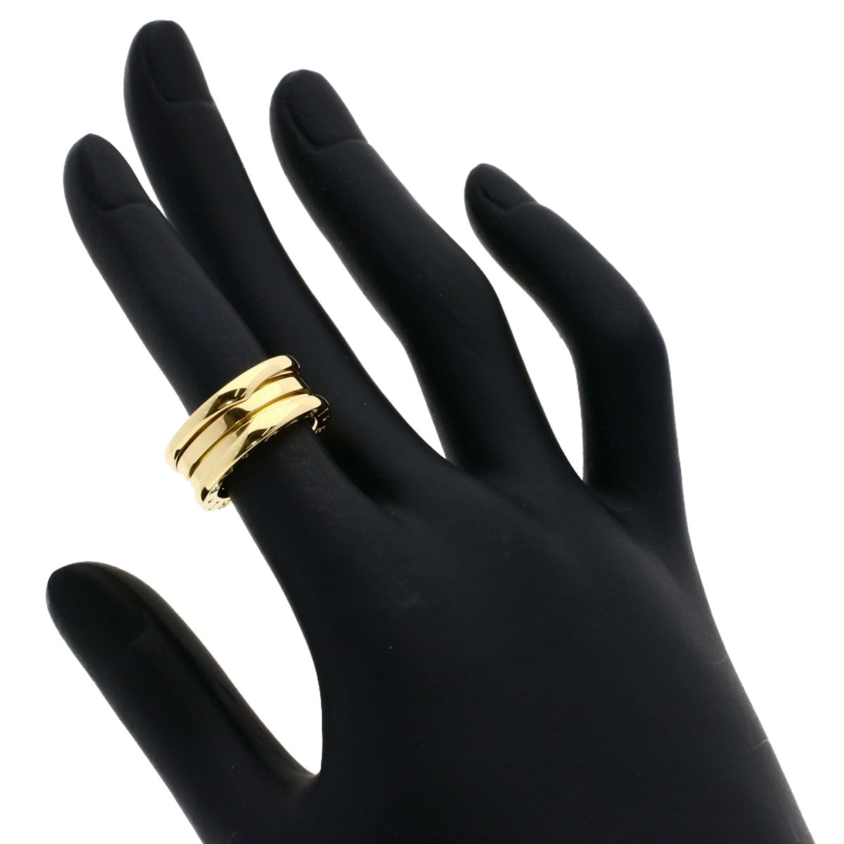 BVLGARI B.zero1 2 Band #48 Ring K18 Yellow Gold Ladies [Used]