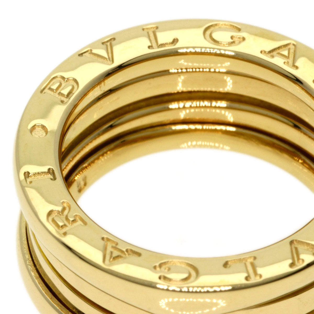 BVLGARI B.zero1 2 Band #48 Ring K18 Yellow Gold Ladies [Used]