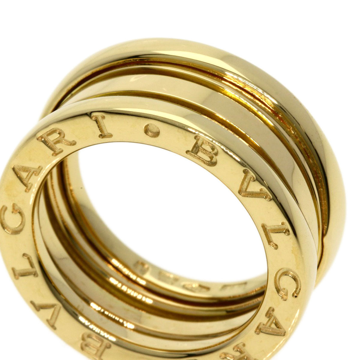 BVLGARI B.zero1 2 Band #48 Ring K18 Yellow Gold Ladies [Used]