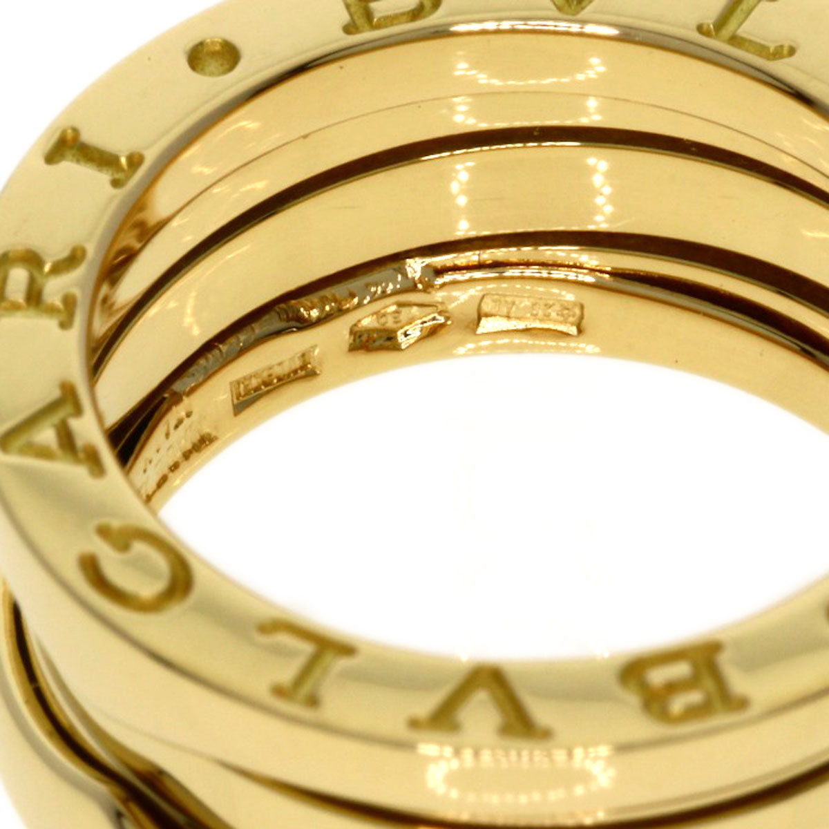 BVLGARI   Ring B.zero1 2 Band #48 K18 Yellow Gold Ladies